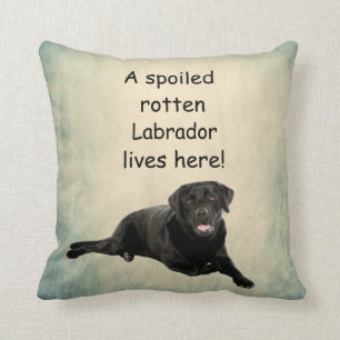 A Spoiled Rotten Labrador Lives Here Cushion