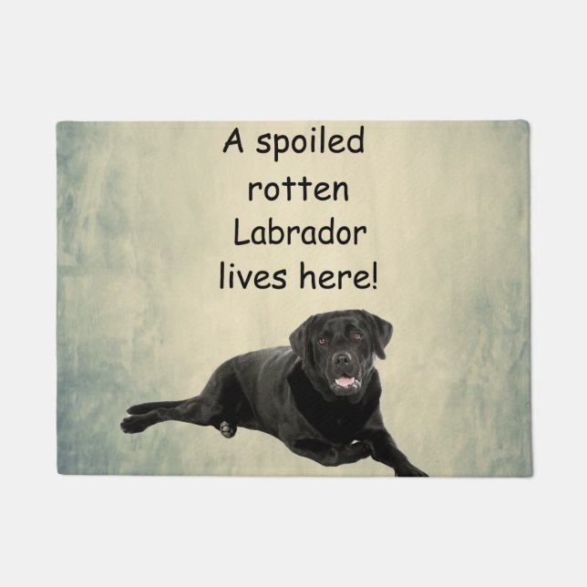 A Spoiled Rotten Labrador Lives Here Doormat (Front)