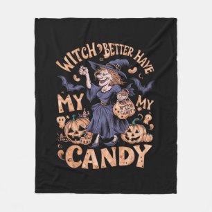 A spooktacular Halloween Fleece Blanket