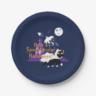 A Spooktacular Halloween Paper Plate