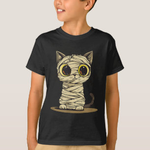 A Spooky And Adorable Mummy Cat Costume For Boys A T-Shirt