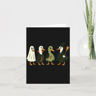A Spooky Goose Halloween Silly Goose Funny Card