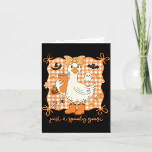 A Spooky Goose Halloween Silly Goose Funny Card