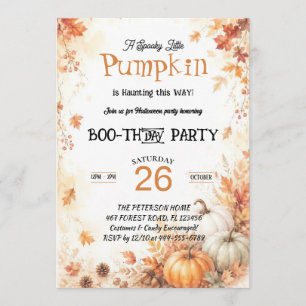 A Spooky Little Pumpkin is Haunting Halloween Boo Invitation