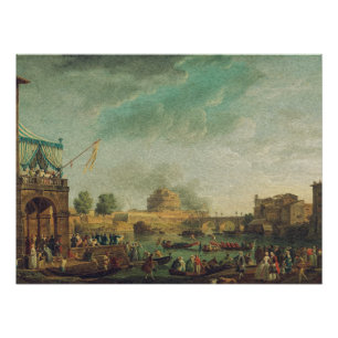 A Sporting Contest on the Tiber by Joseph Vernet Poster