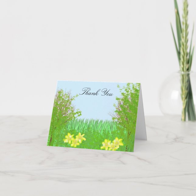 A Spring Day Thank You Card (Front)
