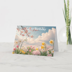 A Spring Floral Background Card