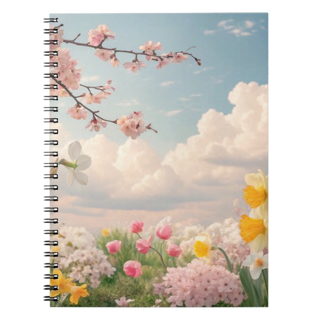 A Spring Floral Background Notebook (Front)