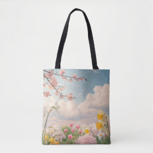 A Spring Floral Background Tote Bag