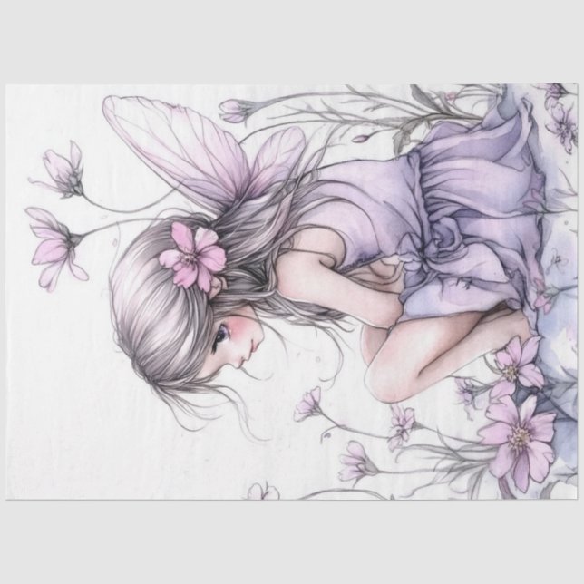 A Spring-y Fairy Series Design #1 Tissue Paper (Front)