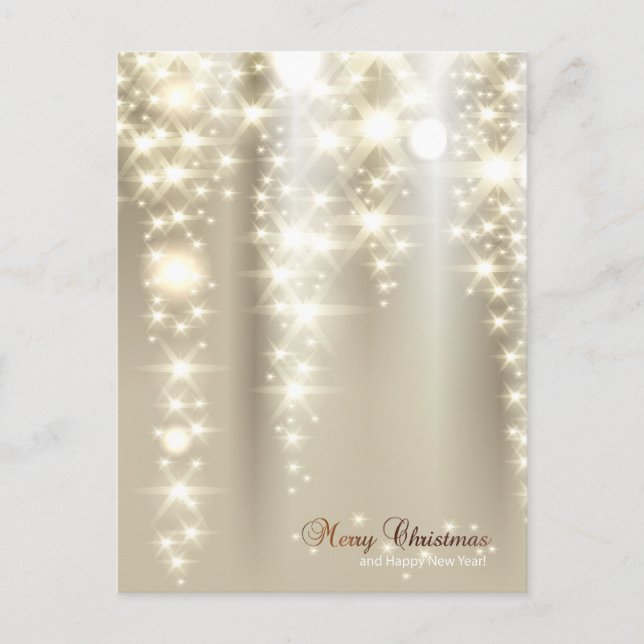 A Sprinkle of Gold and Silver at Christmas Holiday Postcard (Front)