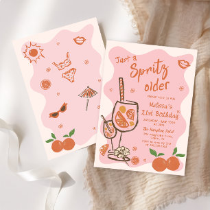 A Spritz Older Birthday Party Invitation