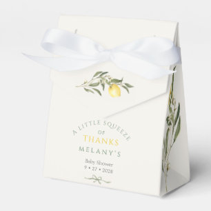 A Squeeze of Thanks Lemon Citrus Baby Shower Favour Box