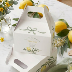 A Squeeze of Thanks Lemon Citrus Baby Shower Favour Box