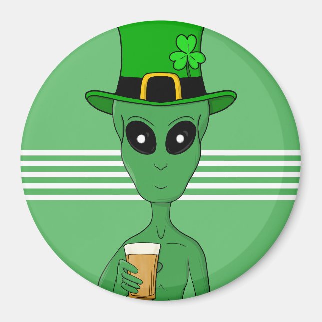 A St. Patrick's Alien Magnet (Front)