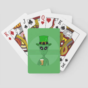 A St. Patrick's Alien Playing Cards