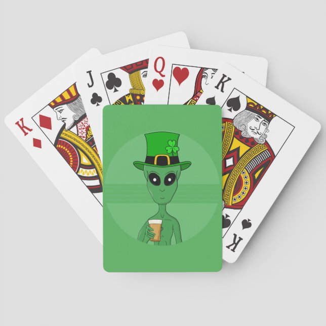A St. Patrick's Alien Playing Cards (Back)