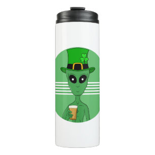 A St. Patrick's Alien Thermal Tumbler