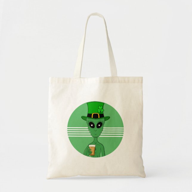 A St. Patrick's Alien Tote Bag (Front)