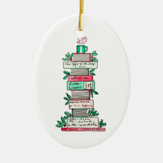 A Stack of Holiday Classics Ceramic Ornament