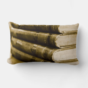 A Stack of Old Books Lumbar Cushion