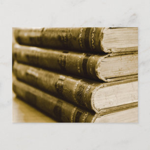 A Stack of Old Books Postcard