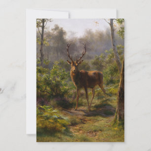 A Stag in the Forest Holiday Card