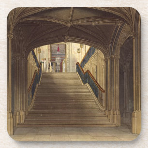 A Staircase, Windsor Castle, from 'Royal Residence Coaster