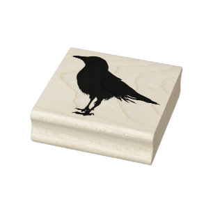 A stamp of a standing crow