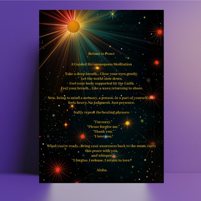 A Star Guided ` Return to Peace ´ Meditation Card (Creator Uploaded)