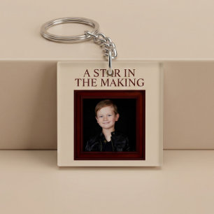 A STAR IN THE MAKING Personalised Child Photo Key Ring