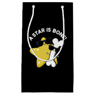 A Star Is Bone Funny Movie Title Pun Dark BG Small Gift Bag