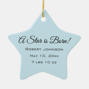 A Star is Born! Customised Photo/NameStar Ornament