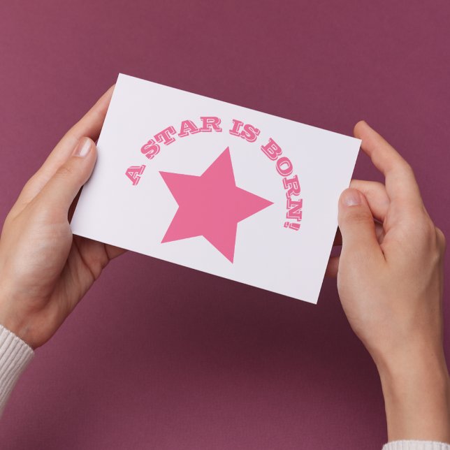 A Star is Born - Fun Quote Pink Star Postcard (Creator Uploaded)