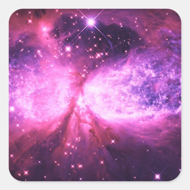 A Star is Born Pink Purple Square Sticker (Front)