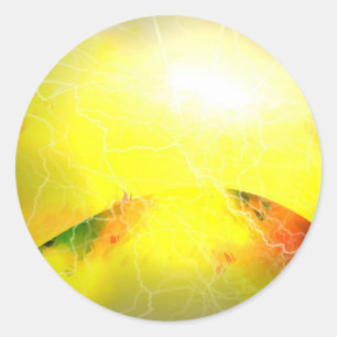 A Star Is Born - Science Fiction Digital Art Classic Round Sticker