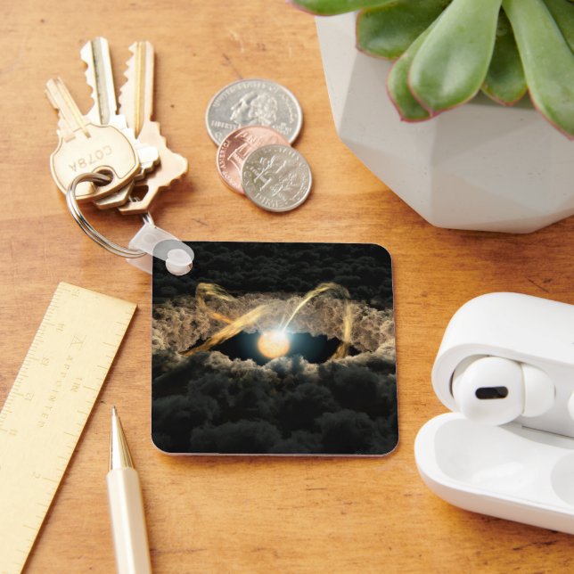 A Star Surrounded By A Protoplanetary Disc Key Ring (Desk)