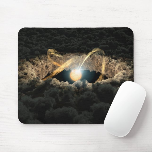 A Star Surrounded By A Protoplanetary Disc Mouse Pad (With Mouse)