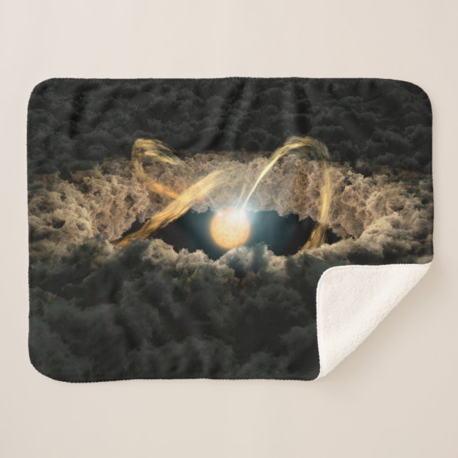 A Star Surrounded By A Protoplanetary Disc Sherpa Blanket (Front (Horizontal))