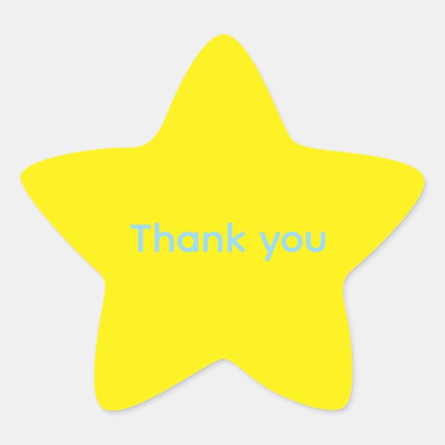A Star Thank You  Sticker (Front)