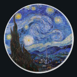 A Starry Night: Saint Remy by Vincent Van Gogh Ceramic Knob<br><div class="desc">The year is 1889. Vincent Van Gogh is a patient at the Saint-Paul-de-Mausole asylum in Saint-Rémy-de-Provence, France. He is suffering from mental illness, and his doctors have advised him to stay indoors and avoid painting. But Van Gogh cannot resist the urge to create, and he spends his days painting the...</div>