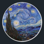 A Starry Night: Saint Remy by Vincent Van Gogh Ceramic Knob<br><div class="desc">The year is 1889. Vincent Van Gogh is a patient at the Saint-Paul-de-Mausole asylum in Saint-Rémy-de-Provence, France. He is suffering from mental illness, and his doctors have advised him to stay indoors and avoid painting. But Van Gogh cannot resist the urge to create, and he spends his days painting the...</div>