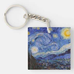 A Starry Night: Saint Remy by Vincent Van Gogh Key Ring