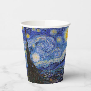 A Starry Night: Saint Remy by Vincent Van Gogh Paper Cups