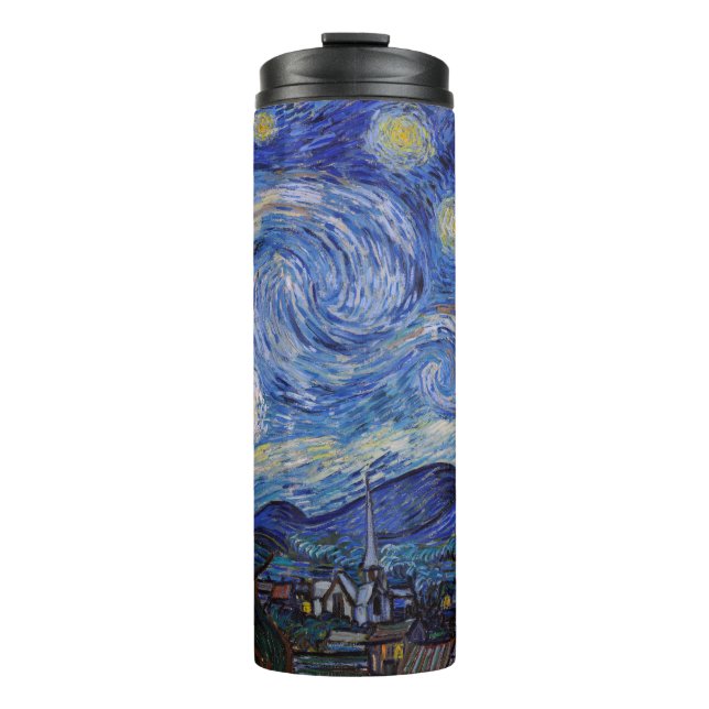 A Starry Night: Saint Remy by Vincent Van Gogh Thermal Tumbler (Front)