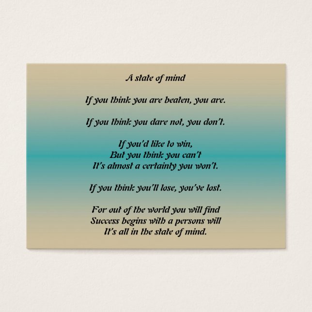 A State of Mind (Front)