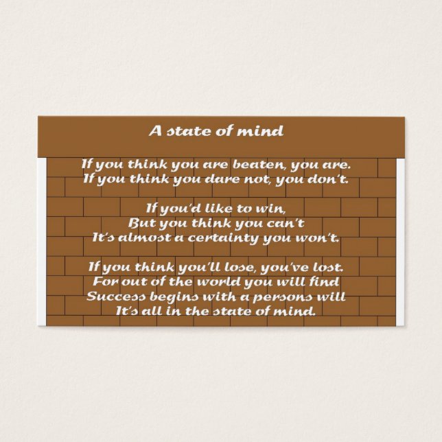 A State of Mind (Front)