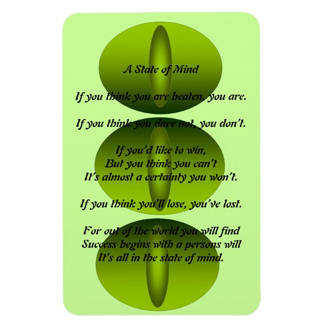 A State of Mind Poem Magnet (Vertical)