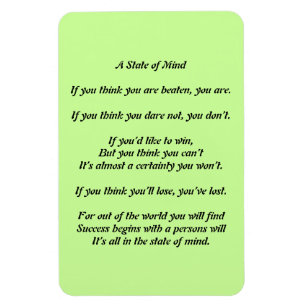 A State of Mind Poem Magnet