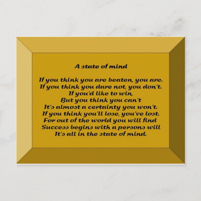 A State of Mind Postcard (Front)